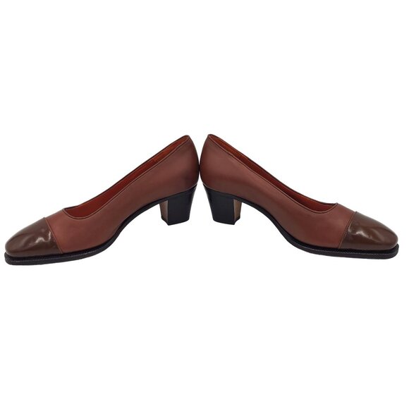 Carmina Shoemaker Women's 6 Brown Leather Cap-toe Dress Pumps Heels Shoes UK 3.5 - Picture 11 of 14